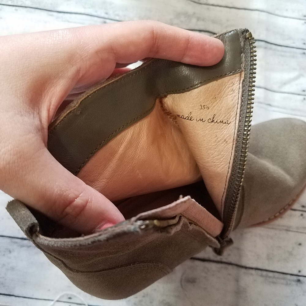 Joie |taupe leather booties, size 5.5 - Picture 4 of 6